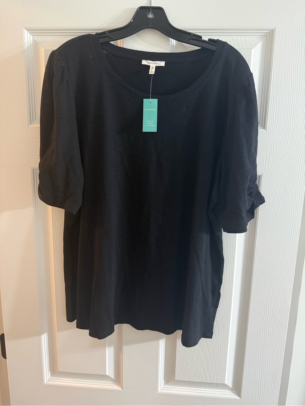 Maurices Black Short-Sleeve Scoop Neck Tee